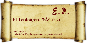 Ellenbogen Mária névjegykártya