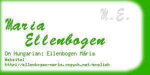 maria ellenbogen business card